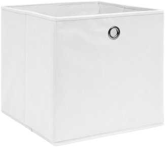 Aufbewahrungsboxen, faltbarer Korb 4 Stk. Vliesstoff 28 x 28 x 28 cm Weiß