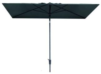 MIKROS Sonnenschirm 300x200cm Gartennschirm grau