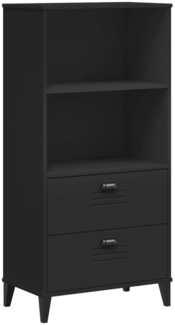 vidaXL Bücherschrank VIKEN Schwarz 60x35x123 cm Holzwerkstoff 374948