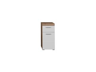 Trendteam 'Amanda' Midischrank, Holz, 79 x 31 x 37 cm, Weiß/Eiche