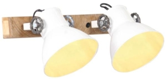 vidaXL Wandlampe Industriestil Weiß 45x25 cm E27 320518