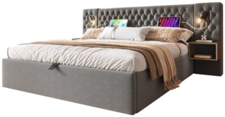 BlingBin Schlafzimmer-Set Polsterbett Hydraulisch Stauraumbett, (1-tlg)