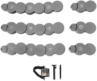 HTI-Living mit Solar-Lichterkette Beeteinfassung Länge 760 cm grau