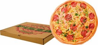 United Labels® Dekokissen Pizza im Pizzakarton