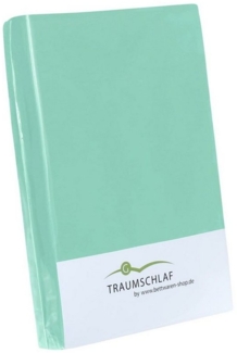 TRAUMSCHLAF Spannbettlaken Jersey-Elasthan Stretch, Jersey, Gummizug: Rundumgummi, (1 Stück), auch für hohe Matratzen