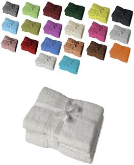 4 x Duschtuch 500 g/m² 70x140 cm Weiß