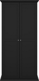 ebuy24 Kleiderschrank North Kleiderschrank 2 Türen schwarz matt.