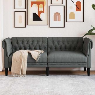 vidaXL Sofa Dunkelgrau 182,5 x 74,5 x 74,5 cm Polyester 42013008