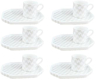 Schäfer 12-teiliges Espresso-Set mit Gebäck-Untertellern 100 ml Tassen Motiv 1