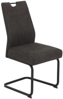 Schwingstuhl Karoline I XL / KLAUDIA I S, Mikrofaser, Anthrazit, 50 x 100 x 63 cm