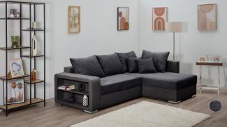 COLLECTION AB Ecksofa John L-Form, Regalarmlehne,Bettfunktion,Bettkasten,Ottomane beiseitig montierbar