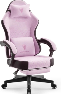 Ergonomischer Gaming Stuhl Stoff mit Massage Lendenstütze und