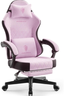 Ergonomischer Gaming Stuhl Stoff mit Massage Lendenstütze und