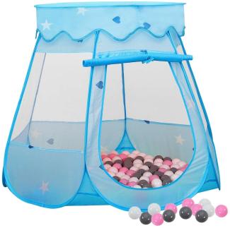 vidaXL Kinder-Spielzelt mit 250 Bällen Blau 102x102x82 cm 3107723