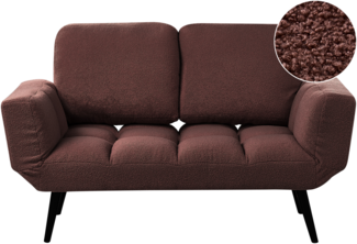 Schlafsofa BREKKE Braun Bouclé