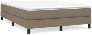 vidaXL Boxspringbett mit Matratze Taupe 140x200 cm Stoff 3144081