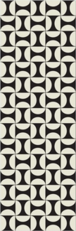 Bilderdepot24 Teppich Teppich Vinyl Flur Küche Fliesen Muster funktional lang modern, Läufer - schwarz glatt, nass wischbar (Schmutz, Tierhaare) Saugroboter & Bodenheizung geeignet