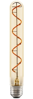 ZMH LED Edison Glühbirne Röhrenlampe E27 4W Vintage Glühlampe in Röhrenform 225mm Goldfarbe tube Warmweiß Spirale Filament Antike Nostalgie & Retro Beleuchtung für Haus Café Bar Party, nicht dimmbar