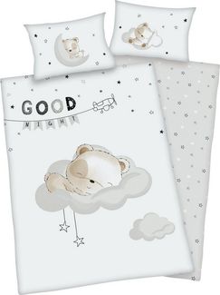 baby best Kinderbettwäsche mit Wendemotiv 100x135 cm weiß