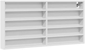 vidaXL Vitrinenschrank Weiß 100x8,5x50 cm Holzwerkstoff 847947