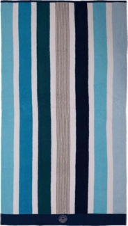 Depotex Strandtuch Strandlaken Streifen Blau, Baumwolle (1-St), Strandtuch, Badetuch, Duschtuch