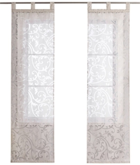 Joyswahl Schiebegardine Kerzen-Palmlilie (2 St), Schlaufen, halbtransparent, Ausbrenner, Ausbrenner Flächenvorhänge, Türvorhänge