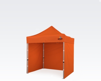 Scherenzelte 2x2m - mit 3 Wänden - Orange