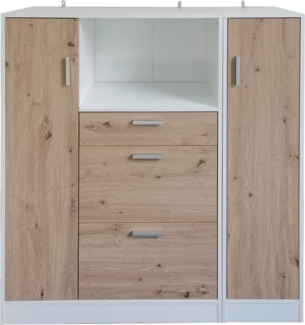 HTI-Line Küchenbuffet Küchenschrank Kombi L und S Blanca (Set, 2-St, 1x Küchenschrank Kombi L Blanca, 1x Küchenschrank Kombi S Blanca) Küchenbuffet Mehrzweckschrank Mikrowellenschrank