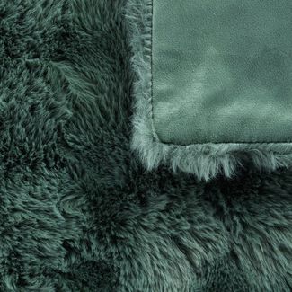 Eurofirany Bettüberwurf Weiche Tagesdecke mit Fellstruktur, 3D-Muster, 200x220 cm, schwer & warm