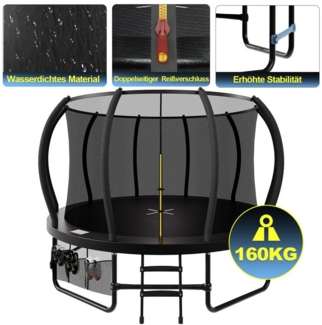 HOMALL Gartentrampolin Gartentrampolin für Kinder Ø305/366CM, Belastbarkeit bis zu 150KG, (Gartentrampolin, verzinkter Stahlrahmen mit Sicherheitsnetz, Schuhsack, geeignet für Kinder und Erwachsene)