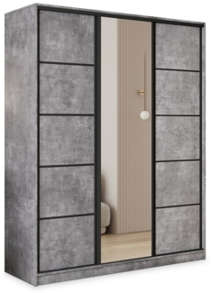 Masseno Schwebetürenschrank PINA Kleiderschrank mit Spiegel und Schubladen Schlafzimmerschrank