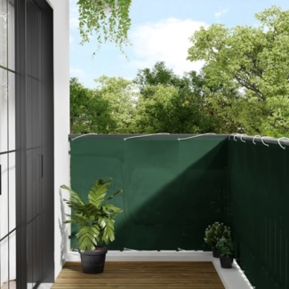 vidaXL Balkon-Sichtschutz Dunkelgrün 120x800 cm 100 % Polyester-Oxford 4000271