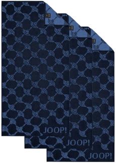 JOOP! Handtuch Classic / Infinity Kollektion, 3er Pack - Walkfrottier Blau Cornflower 50x100cm