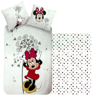 Disney Minnie Mouse Bettwäsche Wende-Bettwäsche Bettbezug MINNIE MOUSE - 135 x 200 cm + 80 x 80 cm, Renforcé, 100% Baumwolle