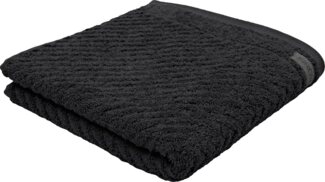 ROSS Duschtuch Smart, Frottier (1-St), Uni-Rippe mit Velourslabel