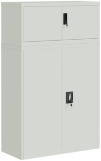 vidaXL Aktenschrank Hellgrau 90x40x145 cm Stahl 3188318
