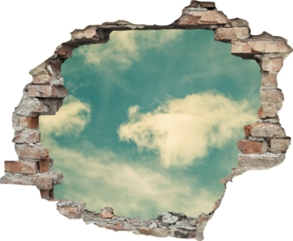 queence Wandtattoo Wolken (1 St), Wandsticker, Wandbild, selbstklebend, 3D, Wanddurchbruch