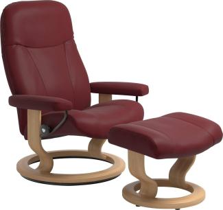 Stressless® Relaxsessel Garda (Set, Relaxsessel mit Hocker), mit Hocker, mit Classic Base, Größe L, Gestell Eichefarben