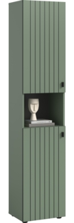 Garderobenschrank (B/H/T: 40x192x37 cm) in Smoke Green Nachbildung