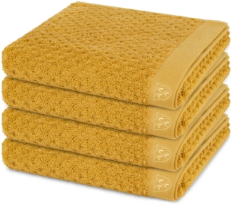 Ross Harmony 4 tlg. Frottier-Set - 4 X Handtuch (50 X 100cm) - 520 - Senf