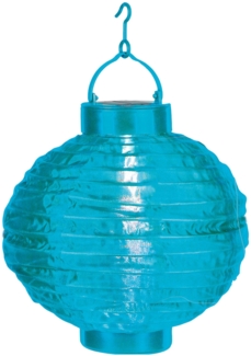Star Trading LED Solar-Lampion ,Festival', Dämmerungssensor, outdoor, 22cm, blau