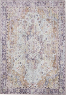 Interiyou Teppich Gent, Rechteckig, Höhe: 5 mm, Vintage Kurzflor für Wohnzimmer, Schlafzimmer, waschbar, rutschfest