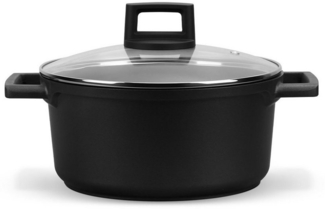 HOMELUX Suppentopf 20/24/28 cm Kochtopf Topf Suppentöpfe mit Glasdeckel, Aluminium (für alle Herdarten), Kochtopf Induktion