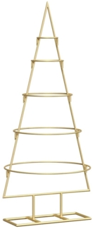 vidaXL Metall Weihnachtsbaum Gold 90 cm Pulverbeschichteter Stahl 42019152