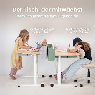 Ergotopia Kindertisch Desktopia Kids - Höhenverstellbarer Kinderschreibtisch