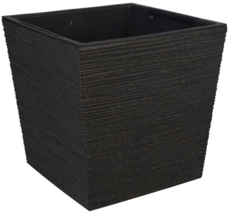 Progarden Blumentopf, Blumentopf mit Einsatz 24x23,5cm Kunststoff 1 Stück Schwarz