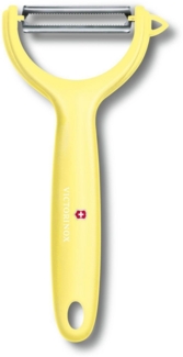 Victorinox | Universalschäler | extra scharfe Zackenschliffklinge | ergonomisch zweischneidig | Limited Edition Hellgelb