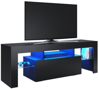 SONNI Lowboard Schwarzes Lowboard, Der moderne TV-Schrank, Lowboard