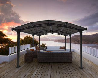 Palram - Canopia Aluminium Pavillon Tucson 5000 | Anthrazit | 507x359x242 cm