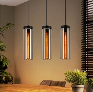 Nettlife Pendelleuchte Pendelleuchte Mattschwarz Glas 1/3 Flammig E27, LED wechselbar, Esstischlampe für Küchen Schlafzimmer Wohnzimmer